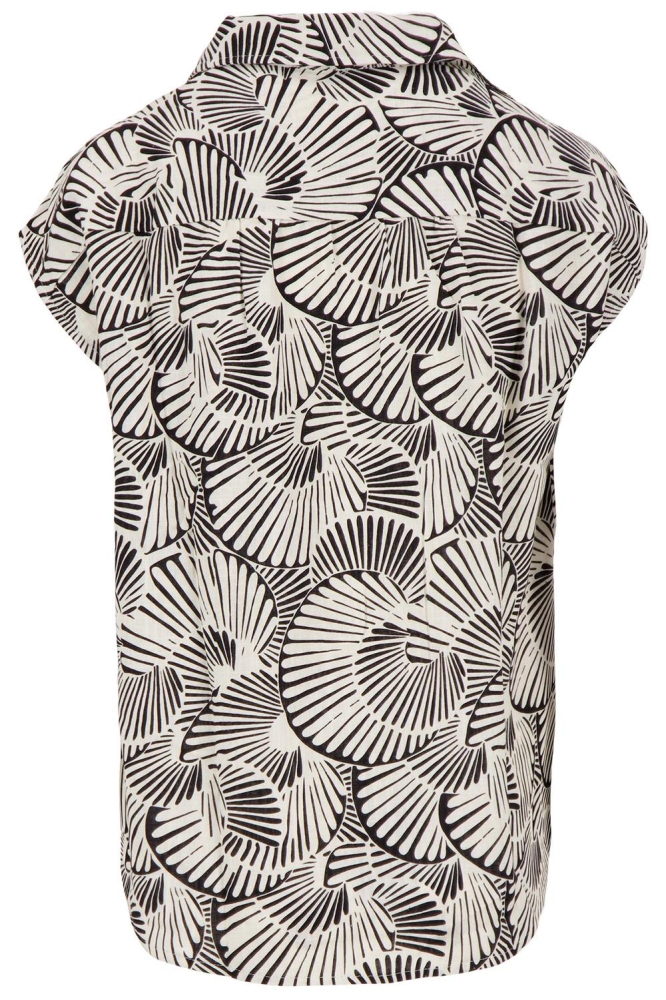 TOP MET GRAFISCHE PRINT 0304 140 7067 OFF WHITE/ZWART
